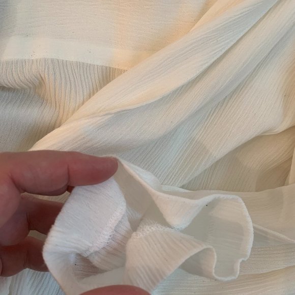 Vintage white jacket with attached scarf size 6 - Picture 12 of 12